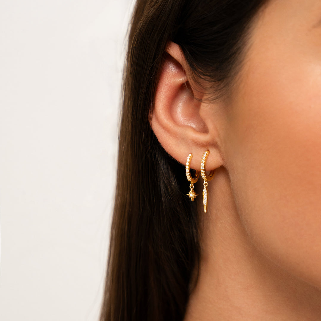 Stylish Galaxy Earrings - Celestia-Silver-Nora Luxe