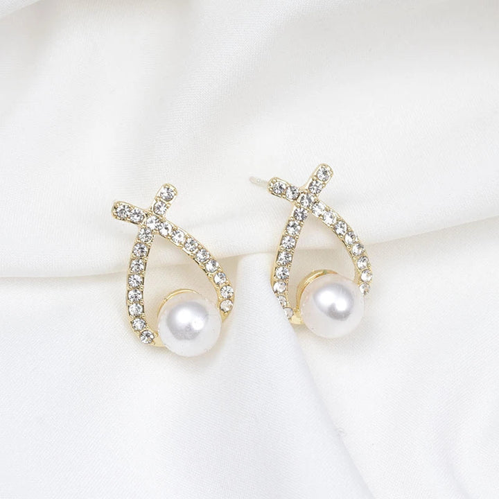 Stylish Glitter Pearl Earrings - Marie-Nora Luxe