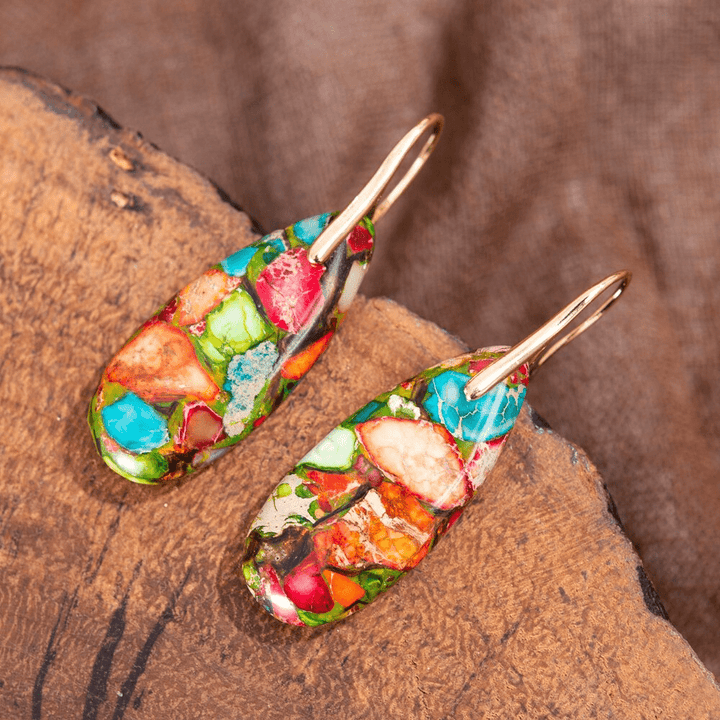 Stylish Jasper Drop Earrings - Levana-Nora Luxe
