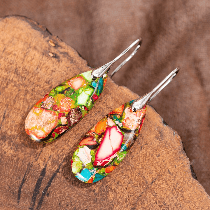 Stylish Jasper Drop Earrings - Levana-Nora Luxe