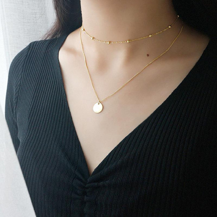 Stylish Multilayer Necklace - Lunisa-Gold-Nora Luxe