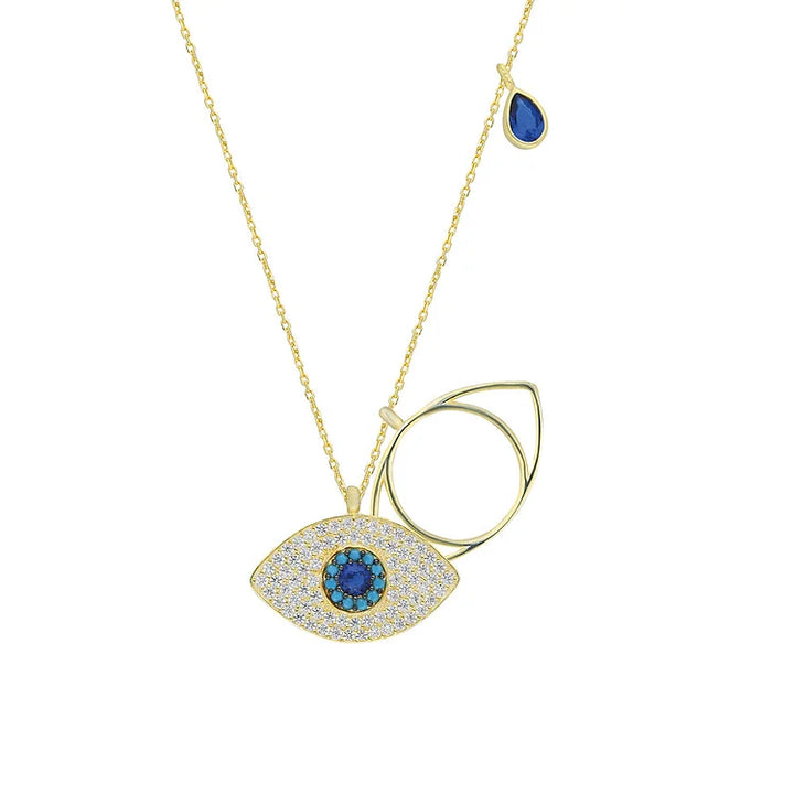 Stylish Necklace with Evil Eye - Leyla-Gold-Nora Luxe
