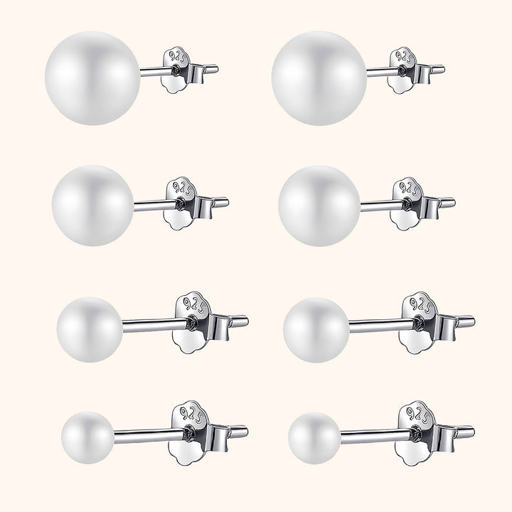 Stylish Pearl Stud Earrings - Celina-0.12 in-Nora Luxe