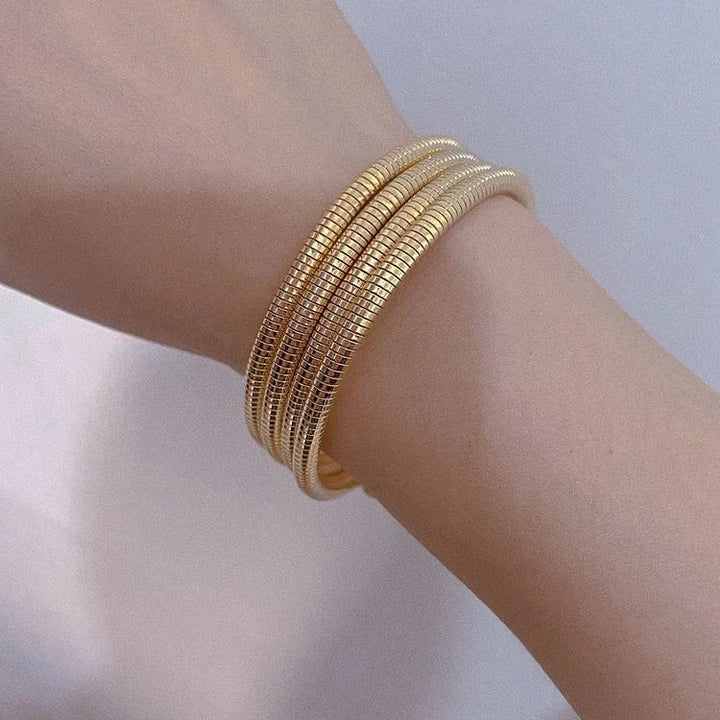 Stylish Snake Bracelet - Nysa-Gold-Nora Luxe