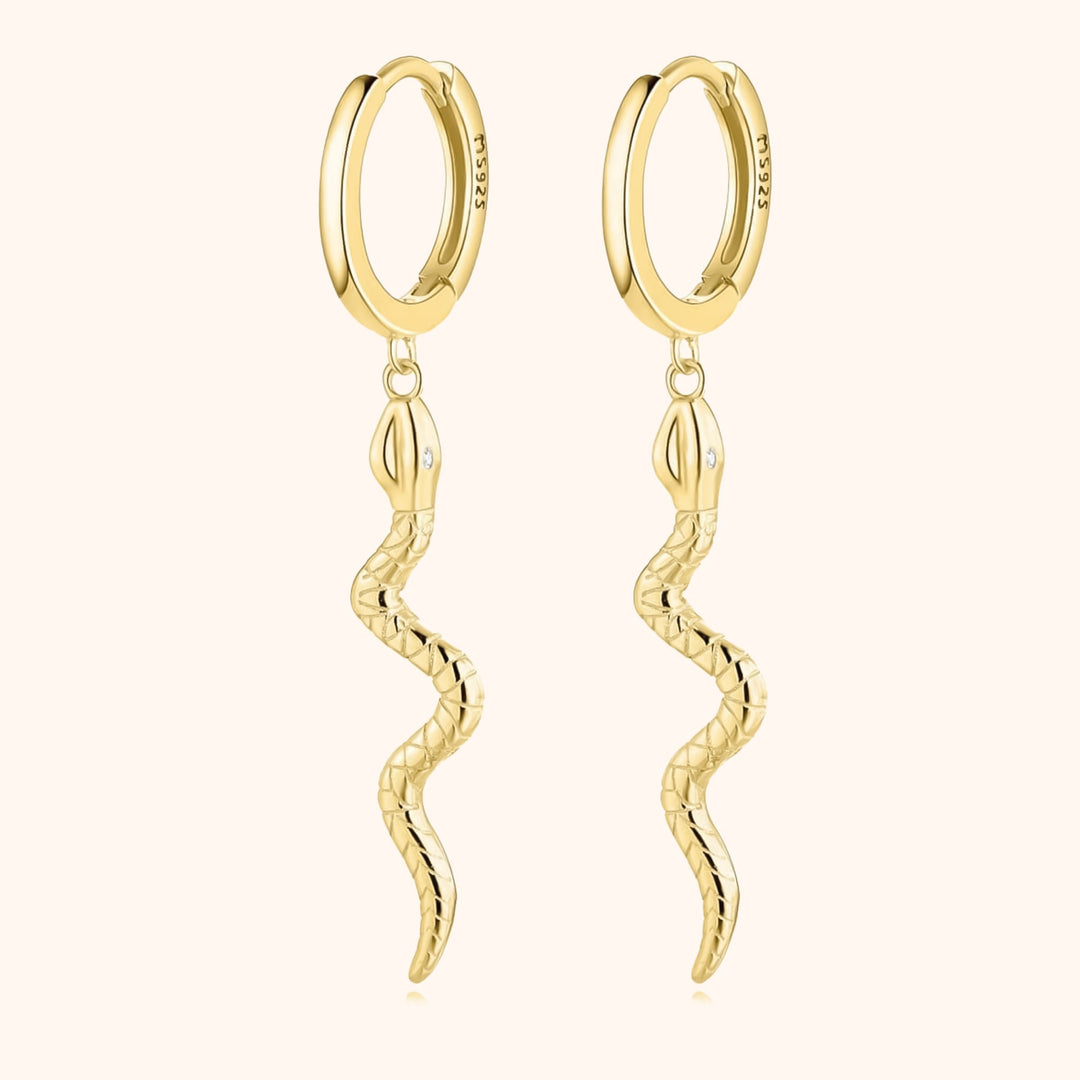 Stylish Snake Earrings - Selene-Gold-Nora Luxe