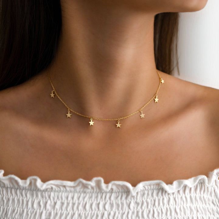 Stylish Star Necklace - Elara-Gold-Nora Luxe