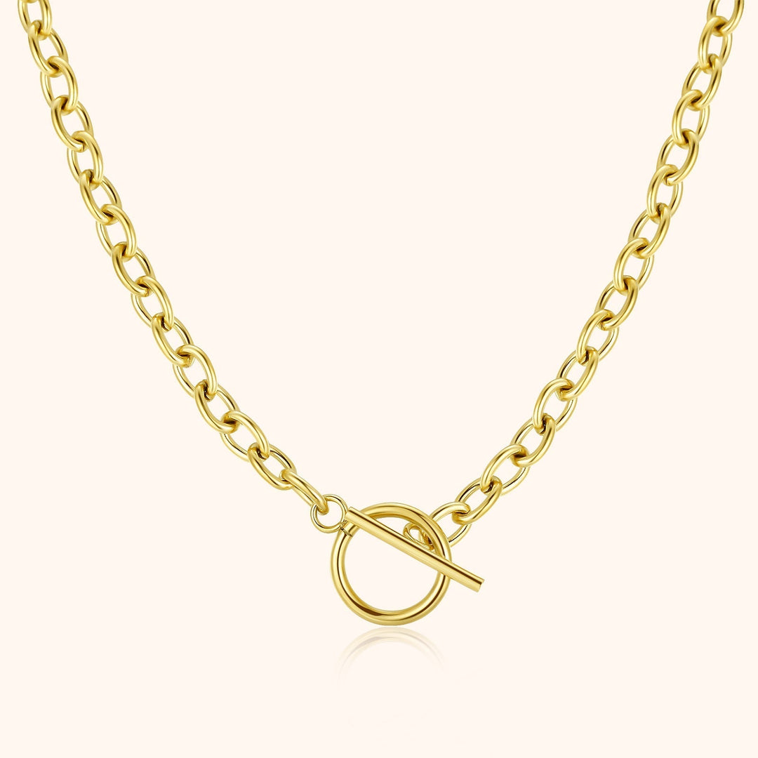 Subtle Necklace with Geometric Design - Noelia-Gold-Nora Luxe