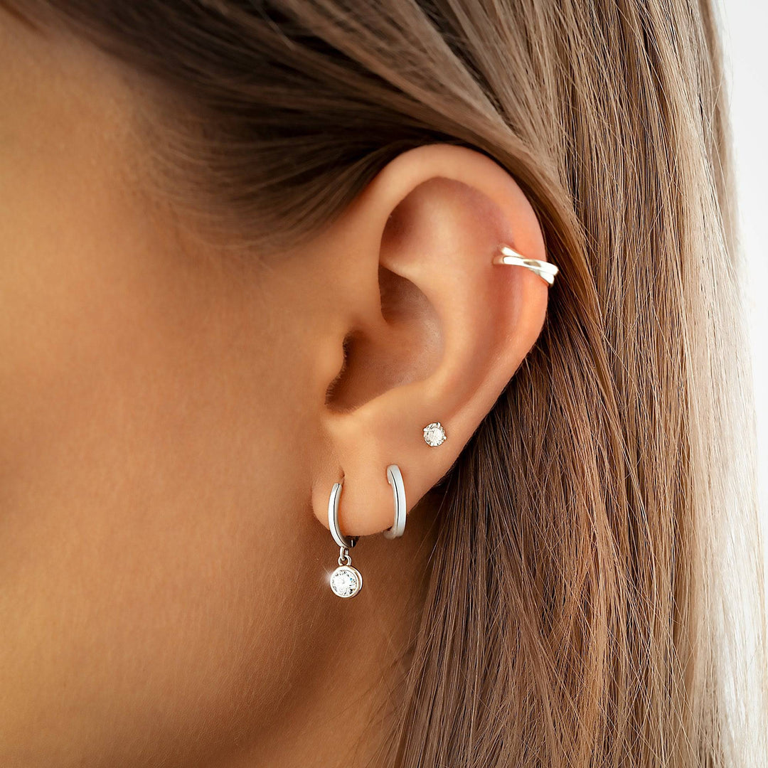 Subtle Stylish Earrings - Nova-Silver-Nora Luxe