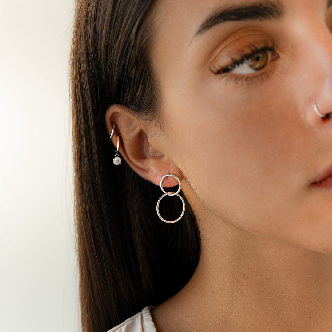 Subtle Stylish Earrings - Nova-Silver-Nora Luxe