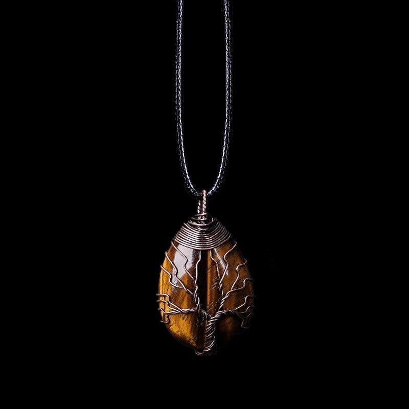 Tiger's Eye Drop Necklace - Zarina-Nora Luxe