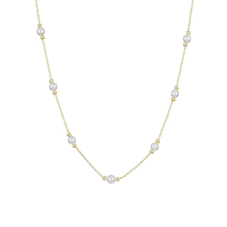 Timeless Golden Pearl Necklace - Serena-Nora Luxe