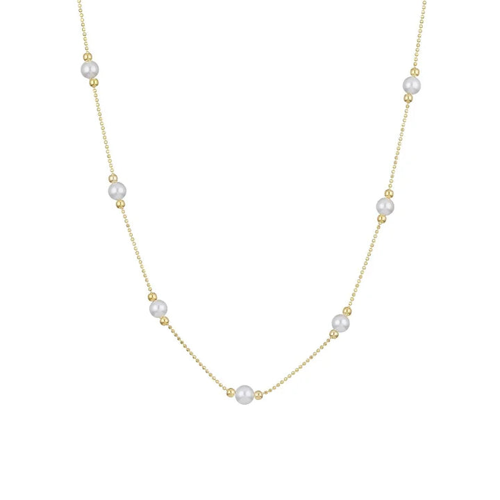 Timeless Golden Pearl Necklace - Serena-Nora Luxe
