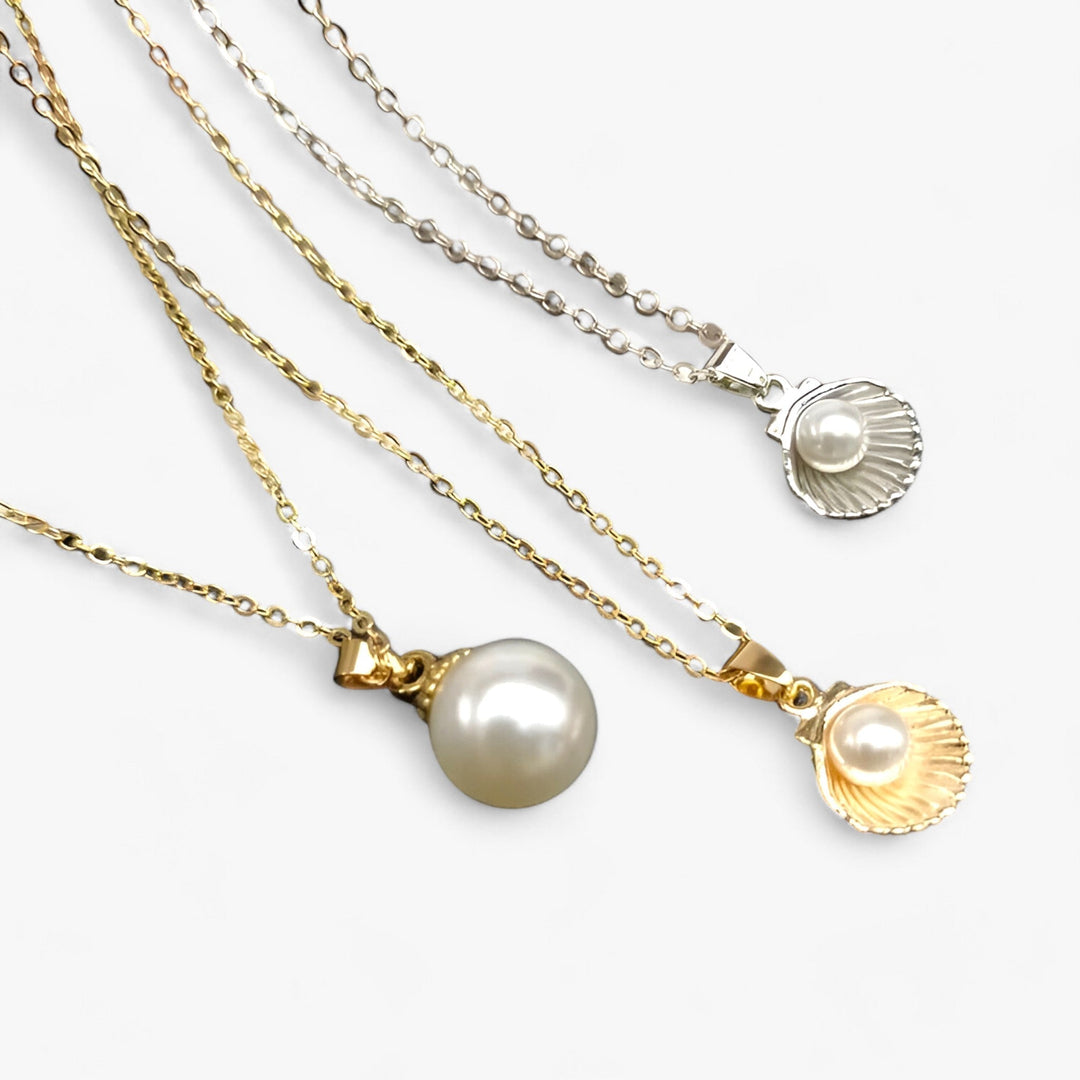 Trendy Shell & Pearl Necklace - Maris-Pearl-Nora Luxe