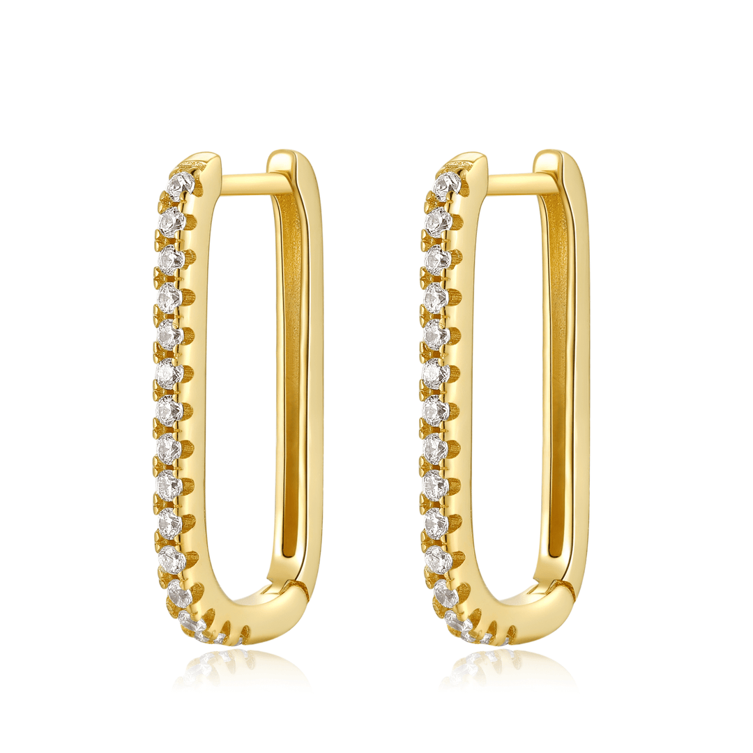 Vertical Zirconia Earrings - Inez-Gold-Nora Luxe