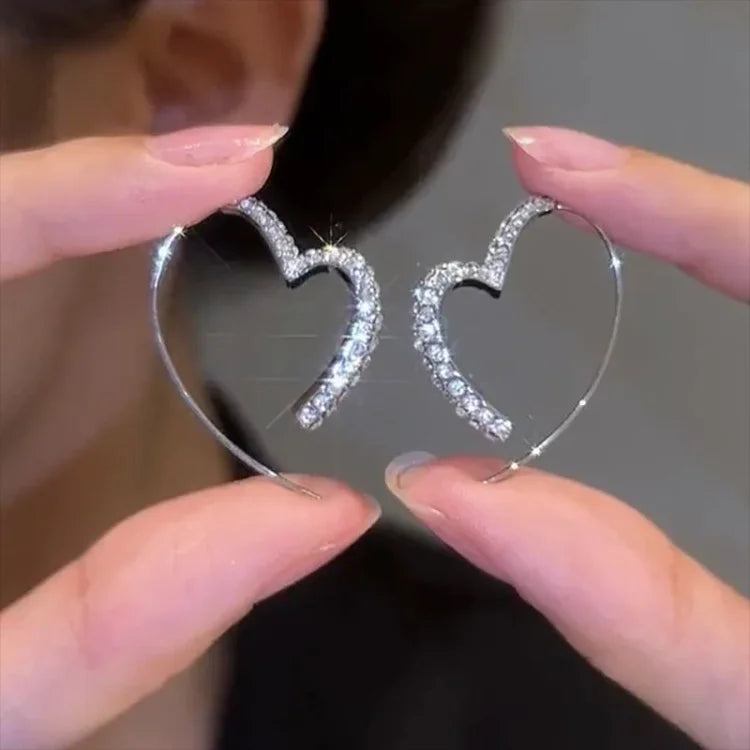 Zirconia Heart Earrings - Eliana-Nora Luxe