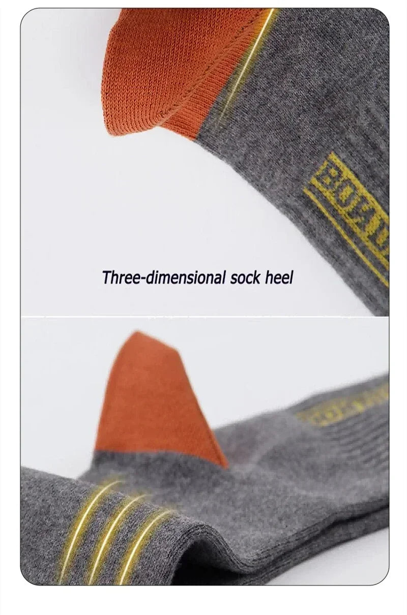 10 PAIRS OF BREATHABLE BAMBOO MEN'S SPORTS SOCKS - ANTI-SLIP-5 pairs DP088-Nora Luxe