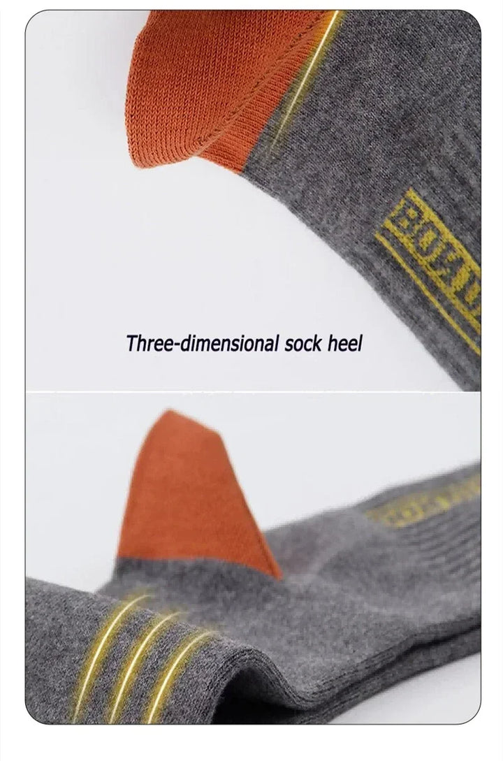 10 PAIRS OF BREATHABLE BAMBOO MEN'S SPORTS SOCKS - ANTI-SLIP-5 pairs DP088-Nora Luxe