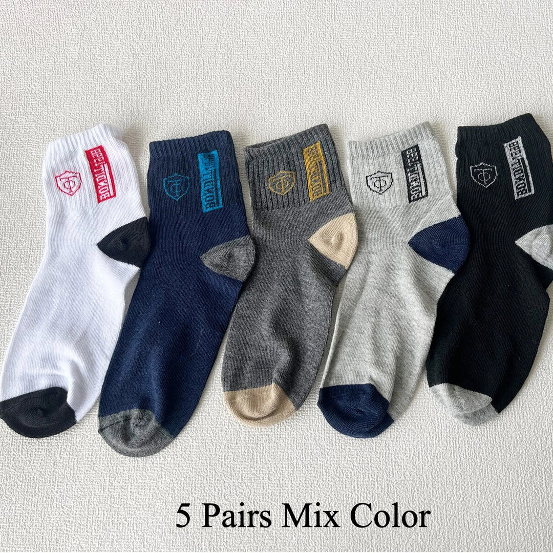 10 PAIRS OF BREATHABLE BAMBOO MEN'S SPORTS SOCKS - ANTI-SLIP-5 pairs DP088-Nora Luxe