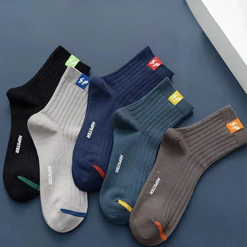 10 PAIRS OF BREATHABLE BAMBOO MEN'S SPORTS SOCKS - ANTI-SLIP-5 pairs of SP099-Nora Luxe