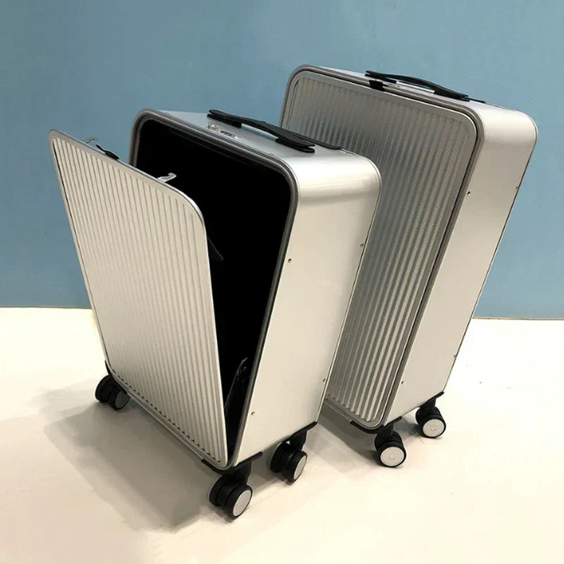 100% Aluminum hard-shell case – Valparaíso-Silver-XS (34 L)-Nora Luxe