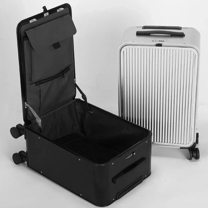 100% Aluminum hard-shell case – Valparaíso-Silver-XS (34 L)-Nora Luxe