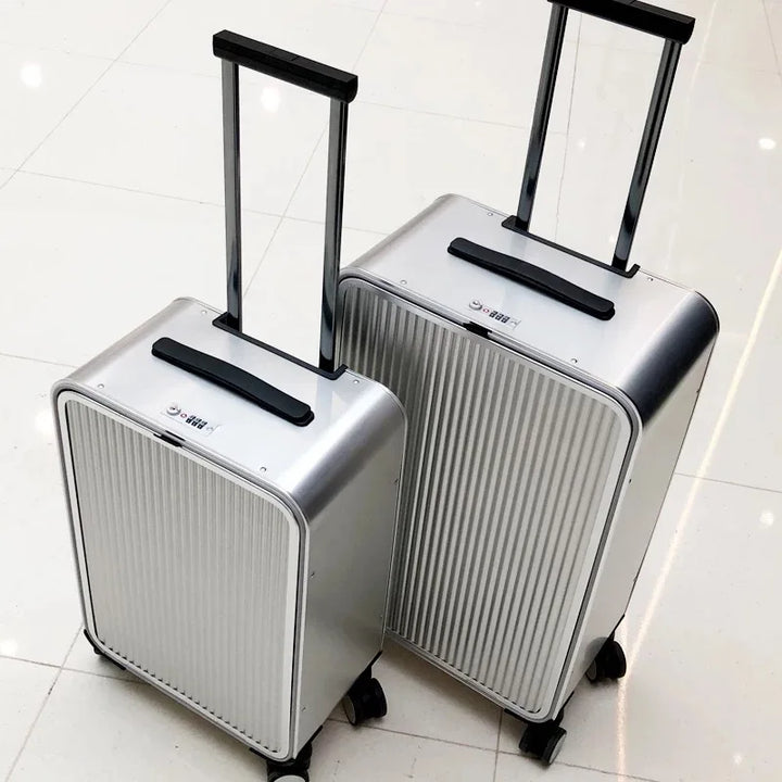 100% Aluminum hard-shell case – Valparaíso-Silver-XS (34 L)-Nora Luxe