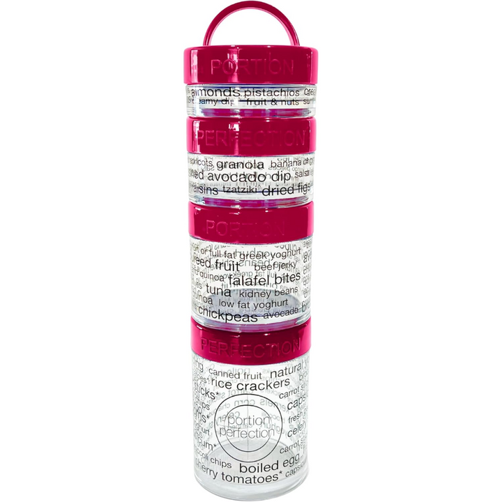 100-Calorie Snack Portion Control Containers - Stackable Set-Pink-Nora Luxe