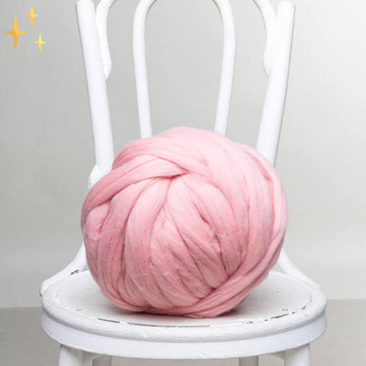 1000 grams XXL Chunky Knitting Yarn - LuxaWool-Soft Blue-Nora Luxe