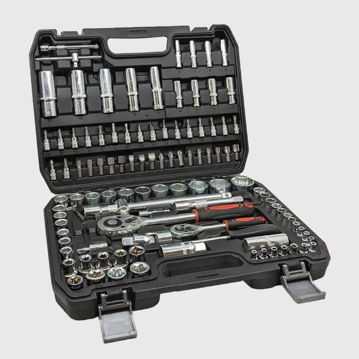 108-piece Chrome-Vanadium Socket Set – TorqueMaster-Nora Luxe