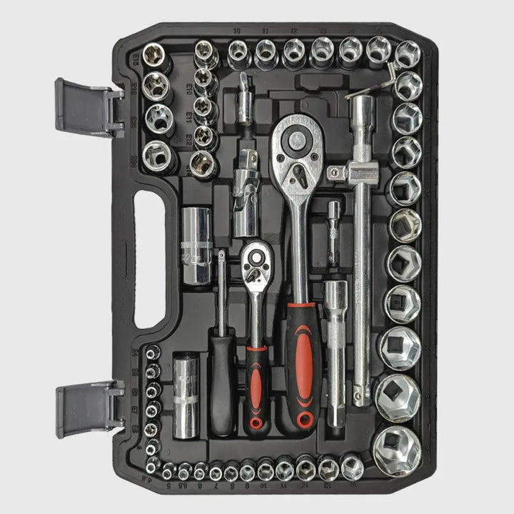 108-piece Chrome-Vanadium Socket Set – TorqueMaster-Nora Luxe