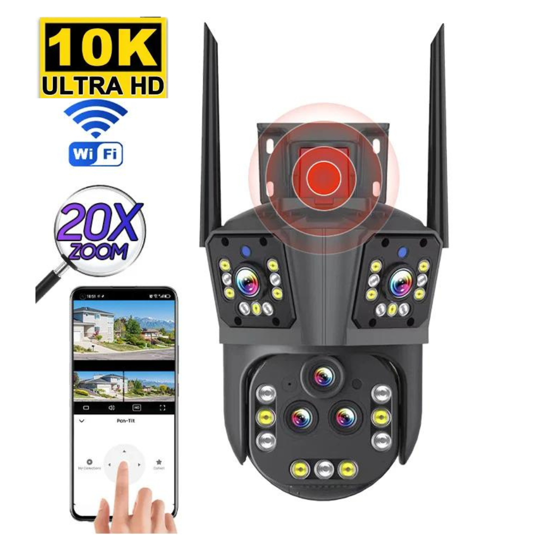 10K WiFi Security Camera with 20MP, 20x Zoom – DualGuard Ultra 10K-Nora Luxe