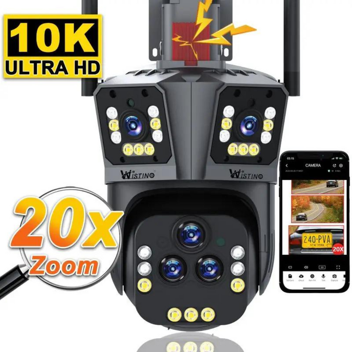 10K WiFi Security Camera with 20MP, 20x Zoom – DualGuard Ultra 10K-Nora Luxe