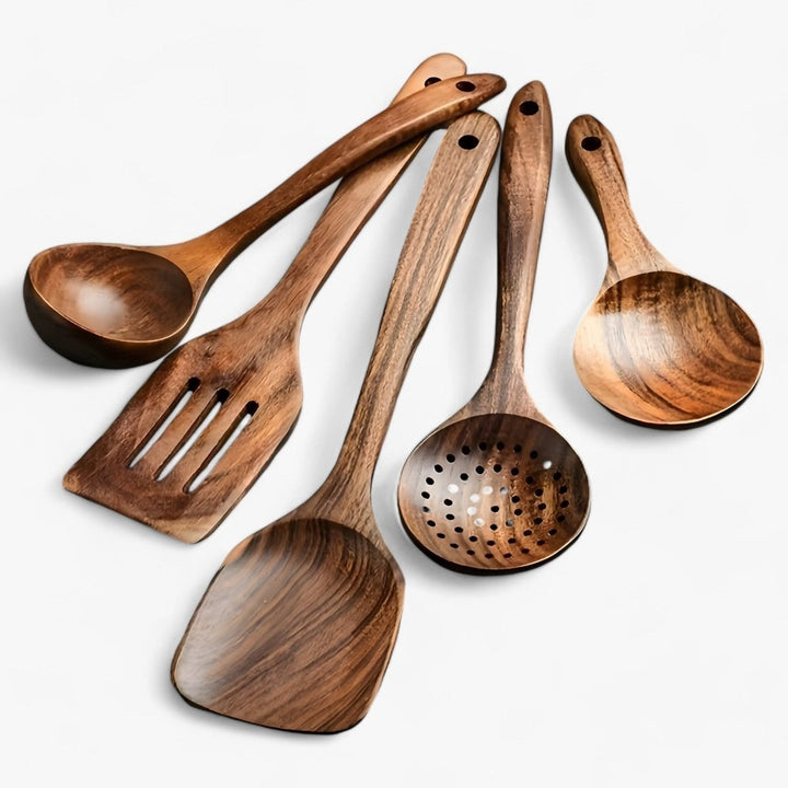 11-Piece Heat Resistant Wooden Kitchen Set - WoodChef-Nora Luxe