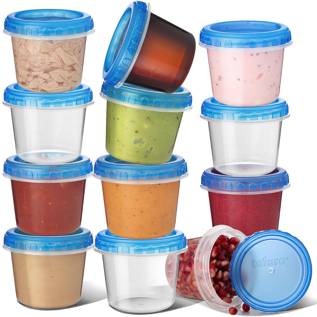 12-Pack Reusable Small Food Storage Containers-Blue-Nora Luxe