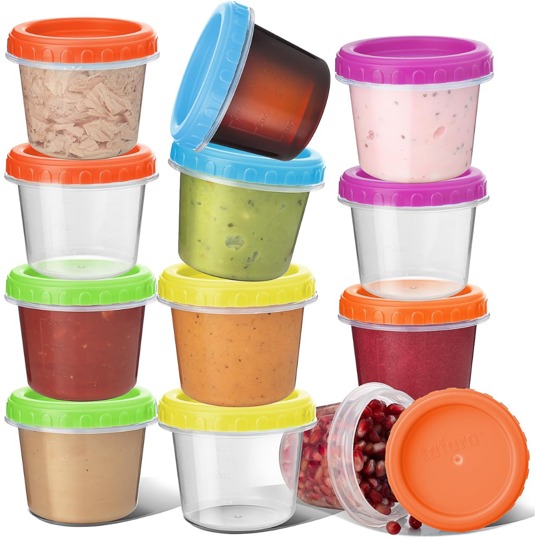 12-Pack Reusable Small Food Storage Containers-Multicolored-Nora Luxe