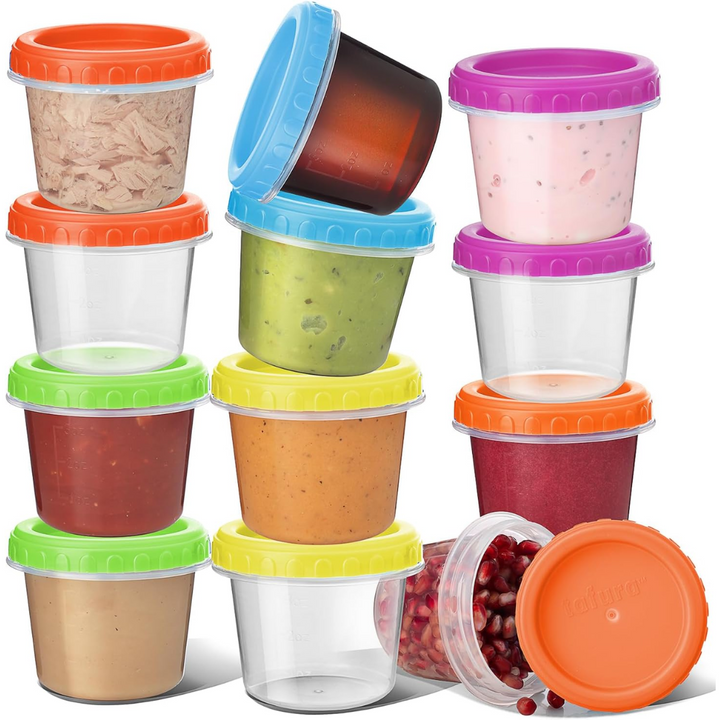 12-Pack Reusable Small Food Storage Containers-Multicolored-Nora Luxe