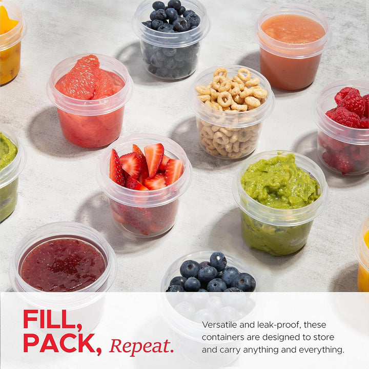 12-Pack Reusable Small Food Storage Containers-Multicolored-Nora Luxe