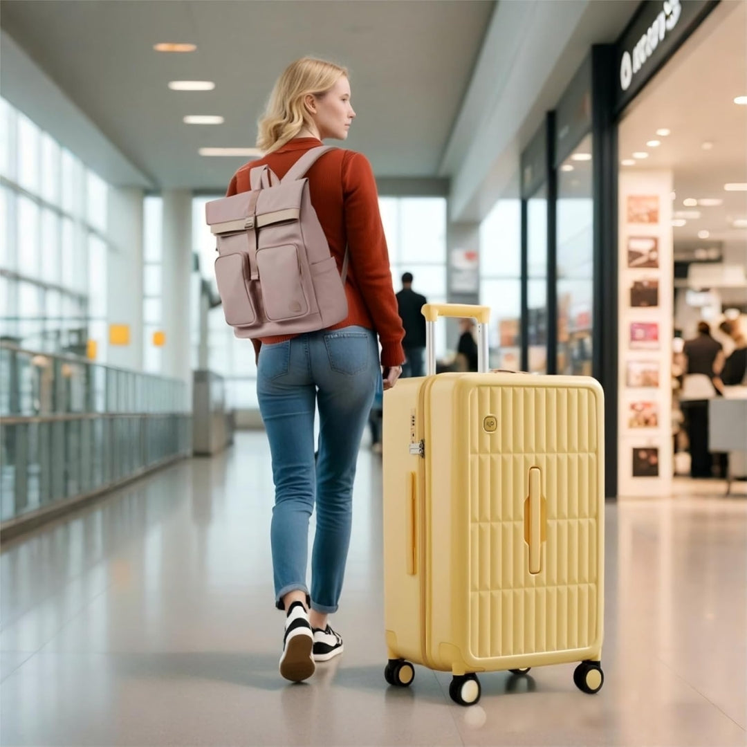 Airline-Approved 20" (50.8 cm) Carry-On Luggage with 3:7 Split & Triple-Layer PC Shell