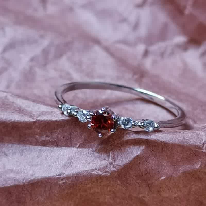 18K Gold Garnet Stone Ring - Elara-2.01 in-Nora Luxe