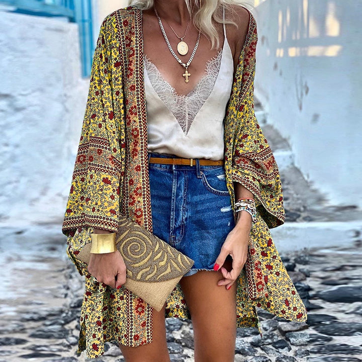 Trendy Boho women's cardigan with pattern – Elara