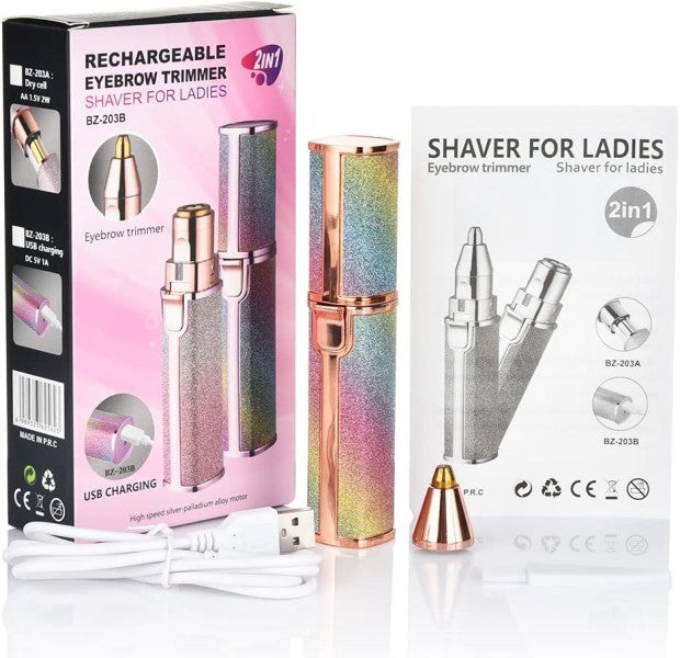 2-in-1 Cleansing Face & Eyebrow Epilator – Silvara-Nora Luxe