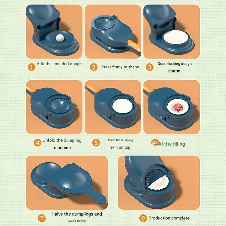 2-in-1 Dumpling Machine - DumplingMaster-Blue-Nora Luxe