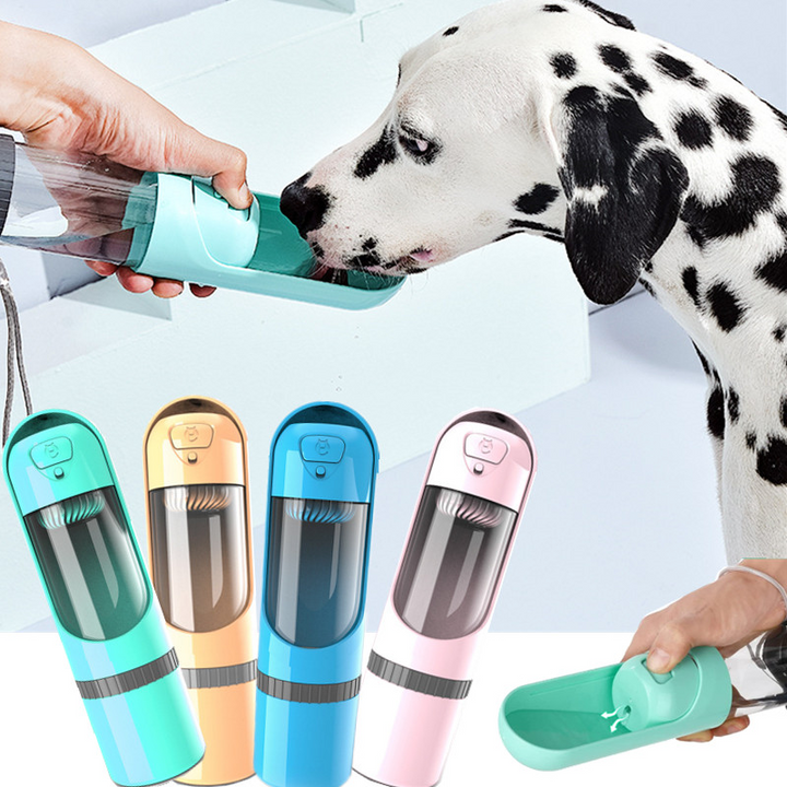 2-in-1 Feed and Water Bottle for On-the-Go - PawBuddy-Yellow-Nora Luxe
