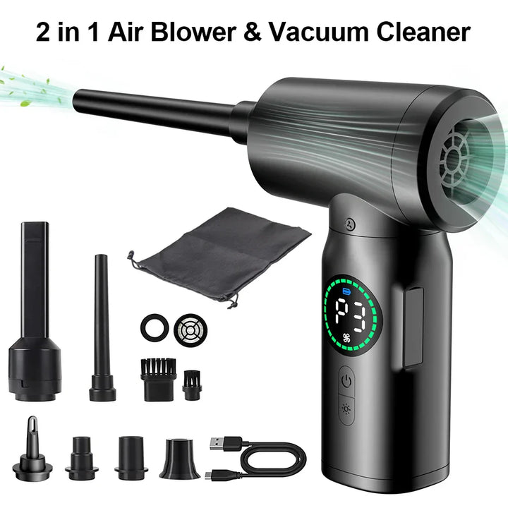 2-in-1 Portable Air Dust Vacuum and Blower with LED Light (7500mAh) - AirMaster-Style 2-Nora Luxe