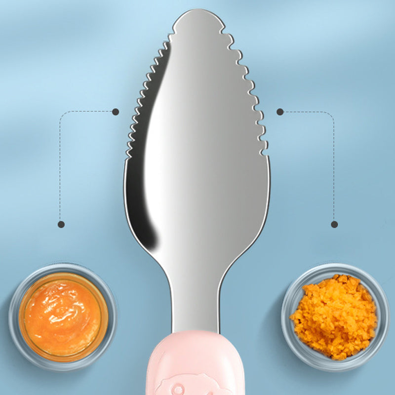 2-in-1 Silicone Baby Spoon - TinyTasties-Blue-Blue-Nora Luxe