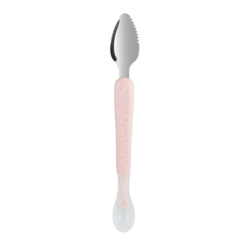 2-in-1 Silicone Baby Spoon - TinyTasties-Pink-Blue-Nora Luxe