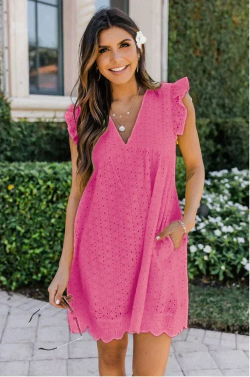 2-in-1 Summer Dress with Integrated Shorts and Pockets – Lianne-Pink-XS-State of Style