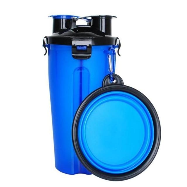 2-in-1 Travel Cup with Food Bowl - PawBuddy™-Blue-Nora Luxe