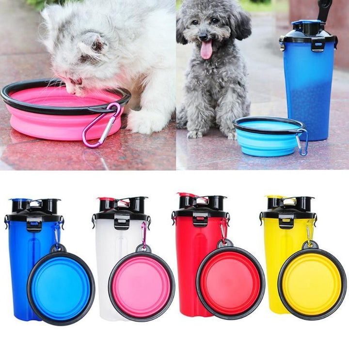 2-in-1 Travel Cup with Food Bowl - PawBuddy™-Blue-Nora Luxe