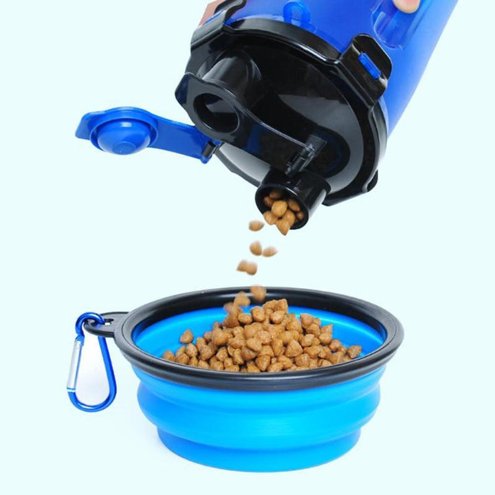 2-in-1 Travel Cup with Food Bowl - PawBuddy™-Blue-Nora Luxe